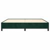 vidaXL Cadre de lit sans matelas vert fonc&eacute; 200x200 cm velours