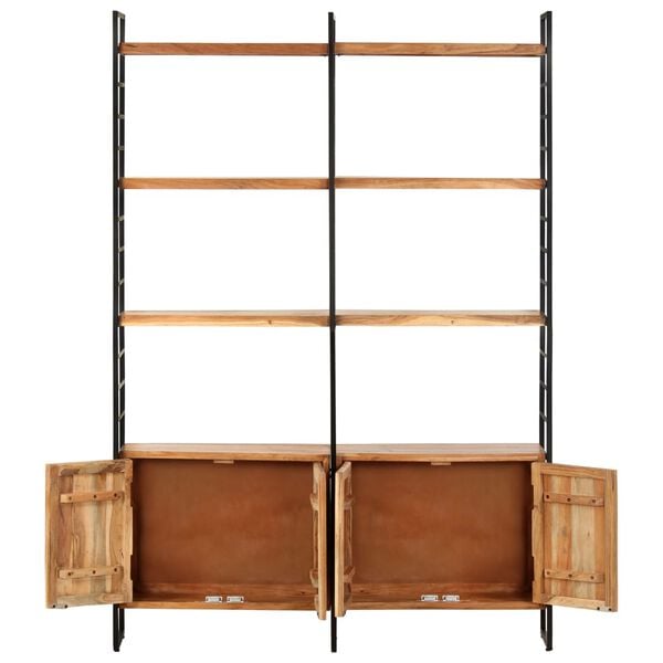 vidaXL Biblioth&egrave;que &agrave; 4 niveaux 124x30x180 cm Bois d'acacia massif