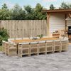 vidaXL Ensemble &agrave; manger de jardin et coussins 17 pcs beige