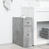 vidaXL Armoire de salle de bain &eacute;troite avec roulettes gris b&eacute;ton