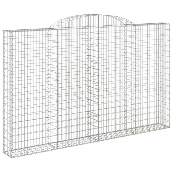 vidaXL Paniers à gabions arqués 8 pcs 300x30x180/200 cm fer galvanisé