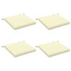 vidaXL Coussins de si&egrave;ge 4 pi&egrave;ces SOEST 4 pc 100 % polyester Cr&egrave;me