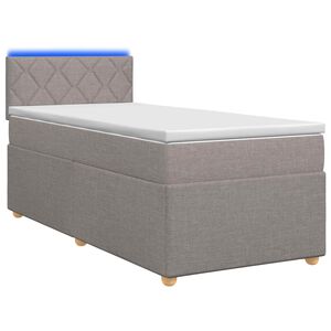 vidaXL Lit boxspring avec matelas Taupe 100 x 200 cm Tissu
