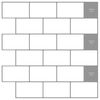 vidaXL Carreau de m&eacute;tro 50 pc Blanc gris 30 x 30 cm