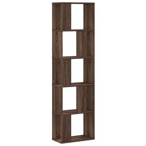 vidaXL Biblioth&egrave;que 5 niveaux ch&ecirc;ne marron bois ing&eacute;nierie