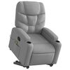 vidaXL Fauteuil de massage inclinable Gris clair Tissu