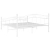 vidaXL Cadre de lit sans matelas blanc m&eacute;tal 140x200 cm