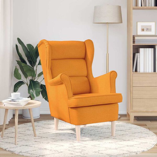 vidaXL Fauteuil jaune foncé 74x84x100 cm tissu