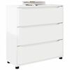 vidaXL Armoire de rangement Blanc brillant 80 x 31 x 81 cm