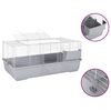 vidaXL Cage pour petits animaux gris 100x53x46 cm PP et métal