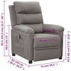 vidaXL Fauteuil inclinable &eacute;lectrique Gris clair Tissu