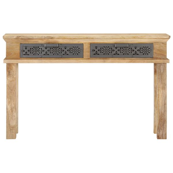 vidaXL Table console avec tiroirs 120x35x75 cm Bois de manguier solide