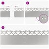 vidaXL Bordures de pelouse 10 pcs Argent 103 x 0,05 x 22 cm