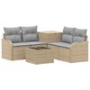 vidaXL Ensemble de Canap&eacute;s 6 pc Beige et Gris clair 55 x 55 x 37 cm
