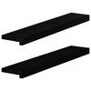 vidaXL Appuis de fen&ecirc;tre 2 pcs brun-noir bois de ch&ecirc;ne massif