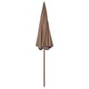vidaXL Parasol de jardin avec m&acirc;t en acier 300 cm Taupe