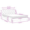 vidaXL Lit avec matelas rose 140x200 cm velours