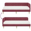 vidaXL Cadre de lit d'angle avec matelas Bordeaux 100 x 200 cm tissu