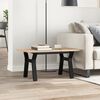 vidaXL Table basse cadre en Y 80x50x40 cm bois de pin massif et acier
