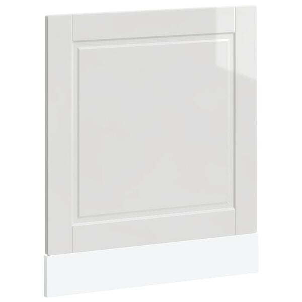 vidaXL Panneau de lave-vaisselle Porto blanc brillant 60x1,5x67 cm