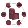 vidaXL Fauteuil inclinable &eacute;lectrique rouge bordeaux tissu