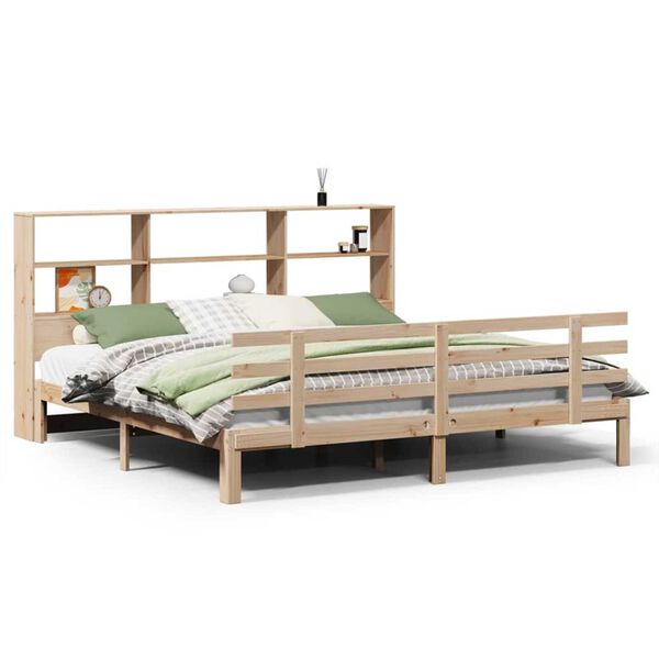 vidaXL Lit biblioth&egrave;que sans matelas 180x200 cm bois massif de pin