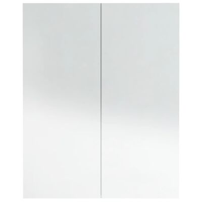 vidaXL Armoire à miroir de salle de bain 60x15x75cm MDF Blanc brillant