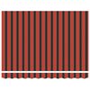 vidaXL Auvent rétractable automatique orange et marron 3,5x2,5 m