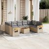 vidaXL Salon de jardin avec coussins 10 pcs beige r&eacute;sine tress&eacute;e