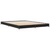 vidaXL Cadre de lit sans matelas noir 120x190 cm