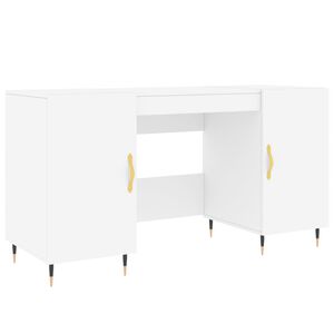 vidaXL Bureau blanc 140x50x75 cm bois d'ing&eacute;nierie
