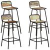 vidaXL Chaises de bar lot de 4 bois de r&eacute;cup&eacute;ration solide