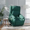 vidaXL Fauteuil inclinable de massage électrique Vert foncé Tissu
