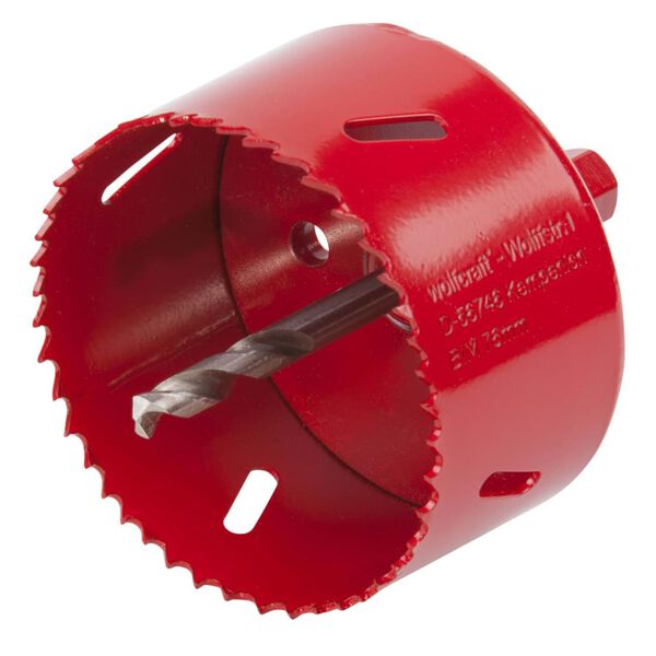 wolfcraft Scie cloche 76 mm Bi-M&eacute;tal Rouge