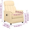 vidaXL Fauteuil de massage électrique Crème Similicuir