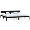 vidaXL Cadre de lit sans matelas noir bois massif