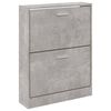 vidaXL Armoire à chaussures Gris béton 59x17x81 cm Bois d'ingénierie
