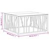 vidaXL Table basse argenté 80x80x40 cm acier inoxydable et verre