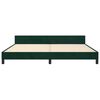 vidaXL Cadre de lit sans matelas vert fonc&eacute; 200x200 cm velours