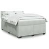 vidaXL Sommier &agrave; lattes de lit et matelas Gris clair 140x190cm Velours