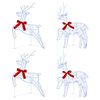vidaXL Renne de No&euml;l 4 pc 80 LED Bleu 43 x 19 x 65 cm