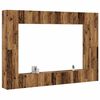 vidaXL Ensemble de meuble TV mural 8 pcs vieux bois bois d'ing&eacute;nierie