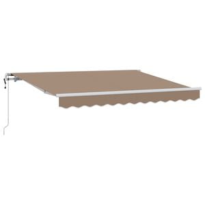 vidaXL Auvent r&eacute;tractable Taupe 500 &times; 350 cm Tissu et Aluminium