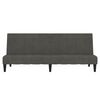 vidaXL Canap&eacute;-lit &agrave; 2 places Gris fonc&eacute; Tissu microfibre
