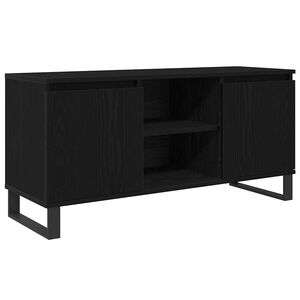 vidaXL Meuble TV Ch&ecirc;ne noir 104 x 35 x 50 cm Bois d'ing&eacute;nierie