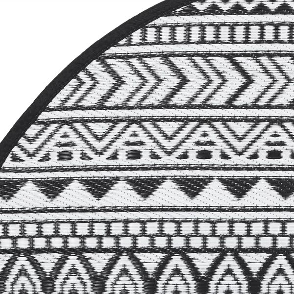 vidaXL Tapis d'ext&eacute;rieur ARAKIL noir &Oslash;120 cm PP