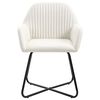 vidaXL Chaises à manger lot de 6 crème tissu