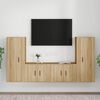 vidaXL Ensemble de meubles TV 4 pcs Ch&ecirc;ne sonoma Bois d'ing&eacute;nierie