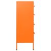 vidaXL Commode Orange 80x35x101,5 cm Acier