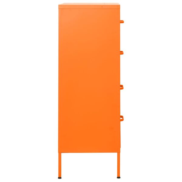 vidaXL Commode Orange 80x35x101,5 cm Acier
